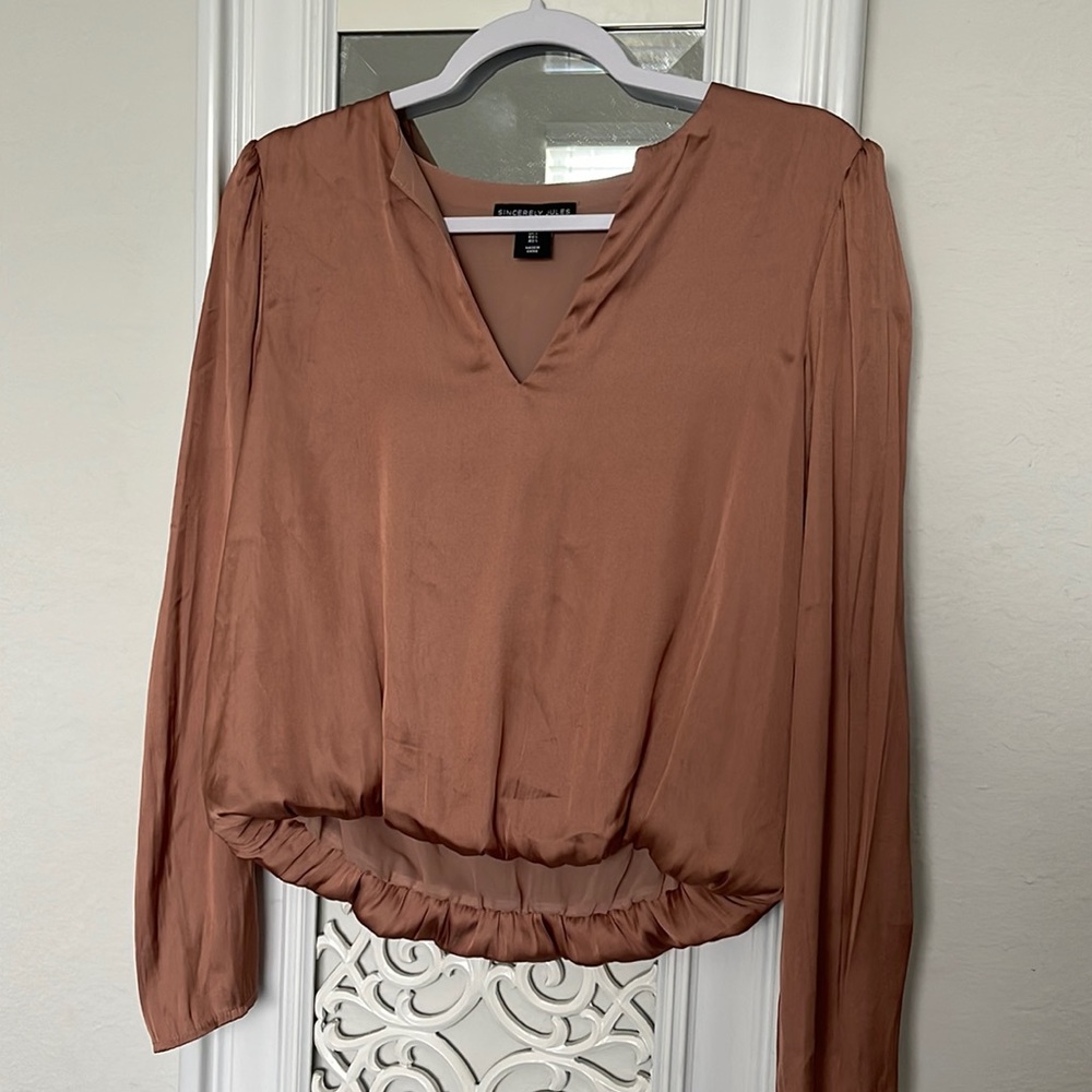 Silky Long Sleeve Blouse